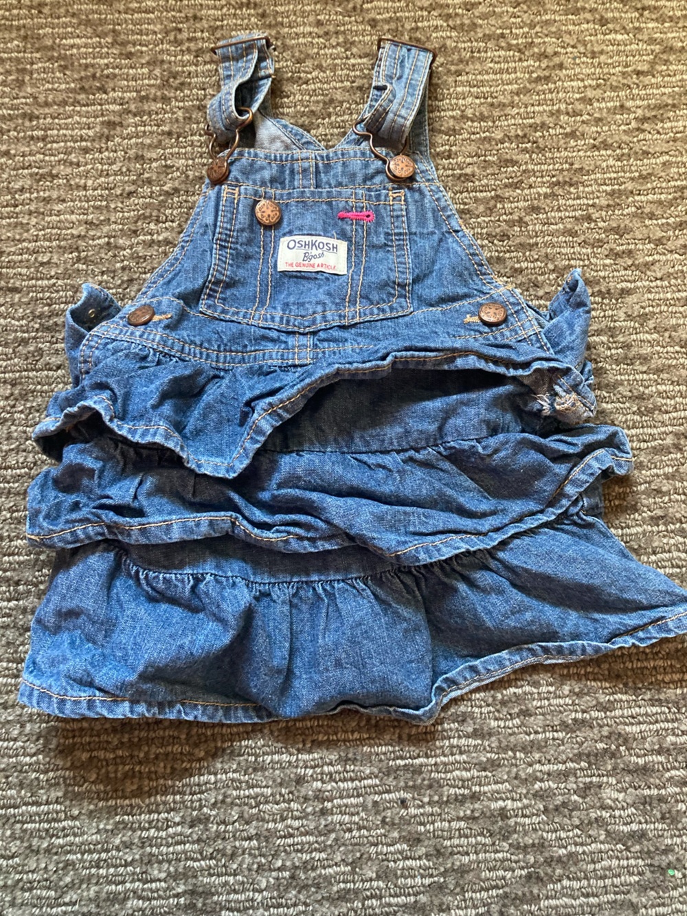 Oshkosh Tiered Denim Dress 18 months
